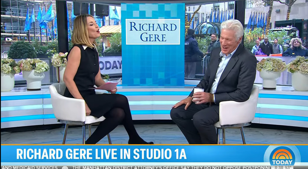 Richard Gere flipped the bird live on the Today Show - leaving Savannah Guthrie shocked 