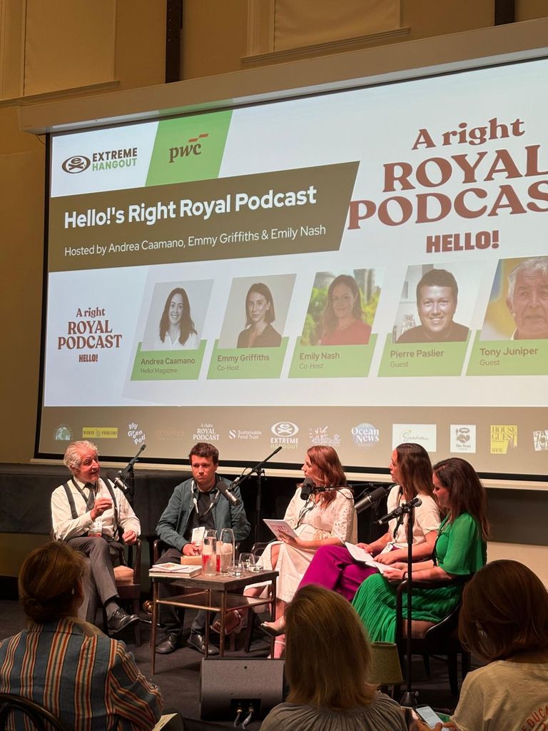 A Right Royal Podcast hosts with Tony Juniper and Pierre Paslier