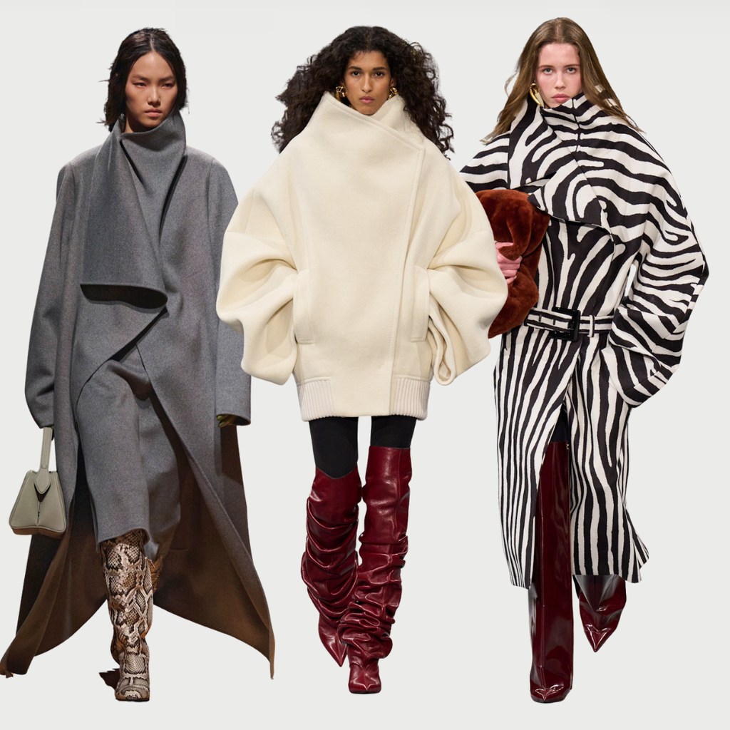 models in high necklines comp image