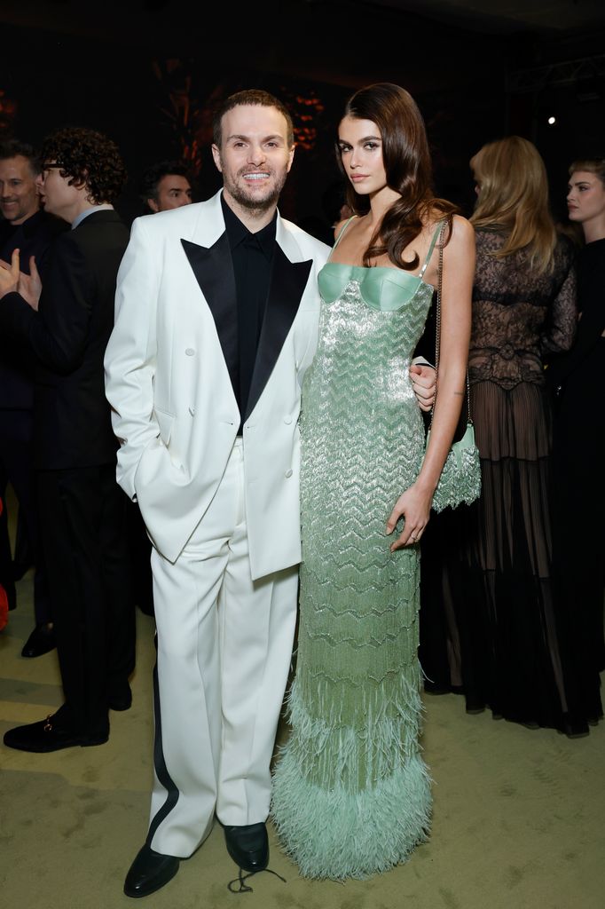 Sabato De Sarno and Kaia Gerber, both wearing Gucci at the LACMA Art+Film Gala