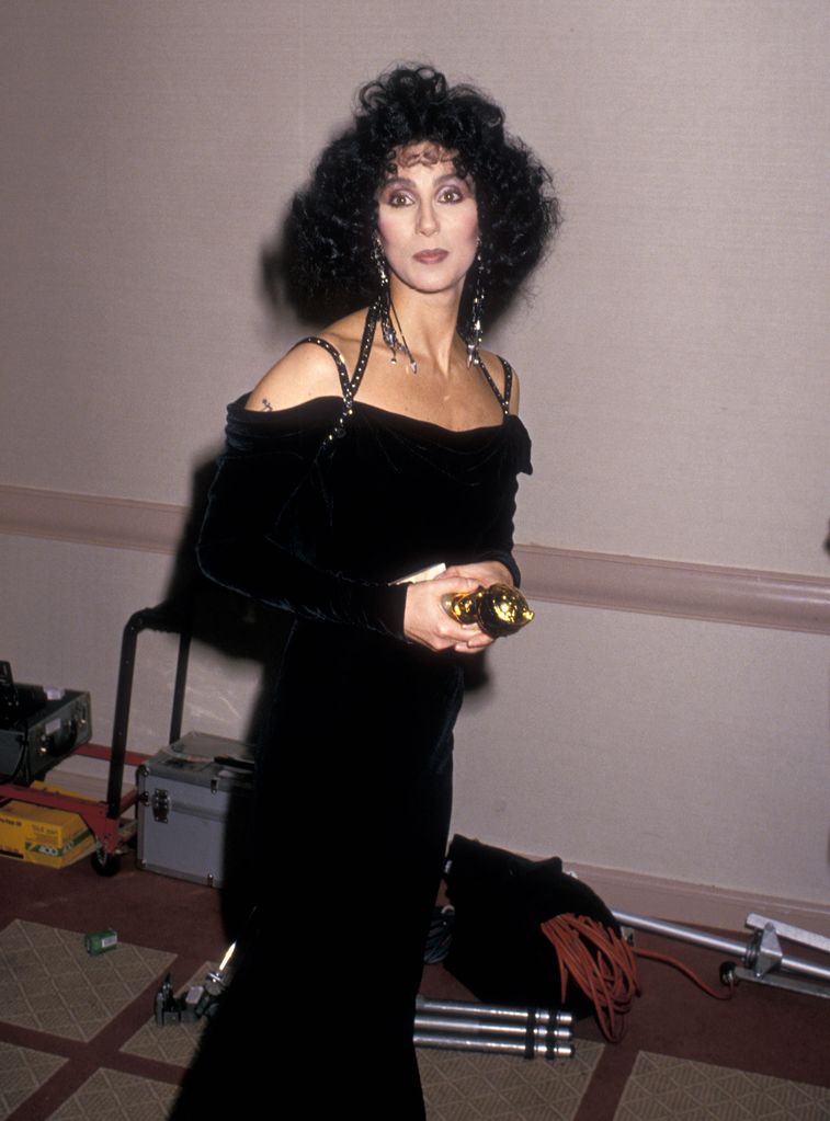 BEVERLY HILLS,CA - JANUARY 23:   Singer/Actress Cher attends the 45th Annual Golden Globe Awards on January 23, 1988 at Beverly Hilton Hotel in Beverly Hills, California. (Photo by Ron Galella/Ron Galella Collection via Getty Images)
