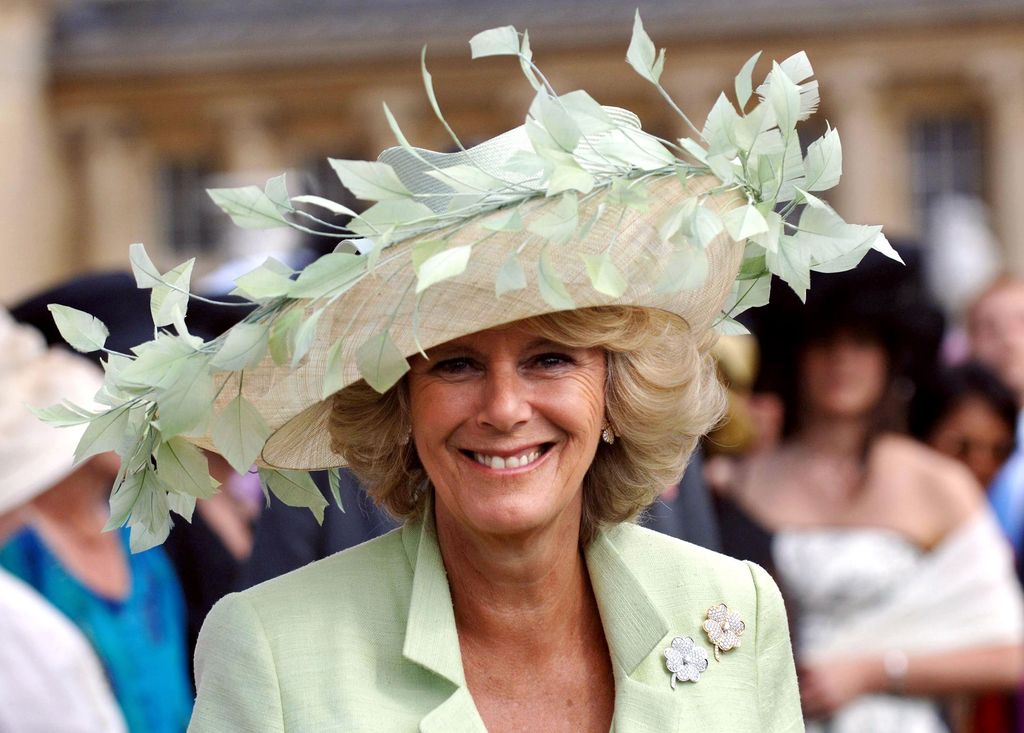 Camilla at her first Buckingham Palace garden party in 2005