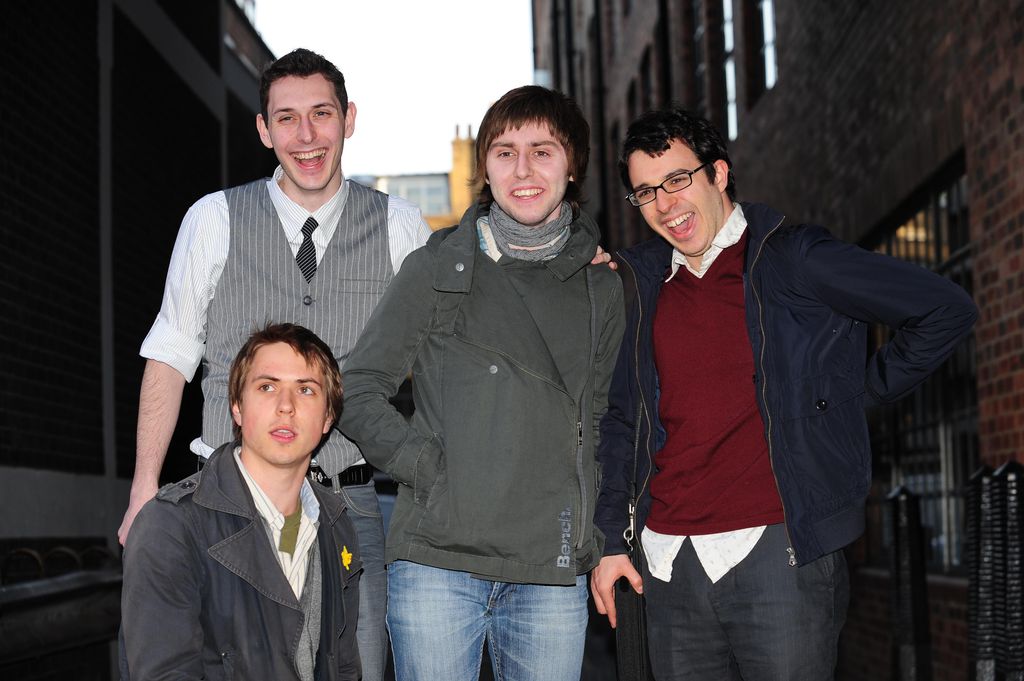 Blake Harrison with Joe Thomas, James Buckley and Simon Bird