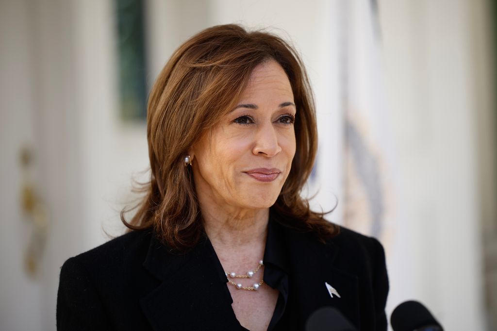 Democratic presidential nominee, U.S. Vice President Kamala Harris delivers remarks 