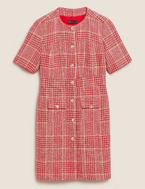 Tweed Skater Shift Dress, M&S Collection