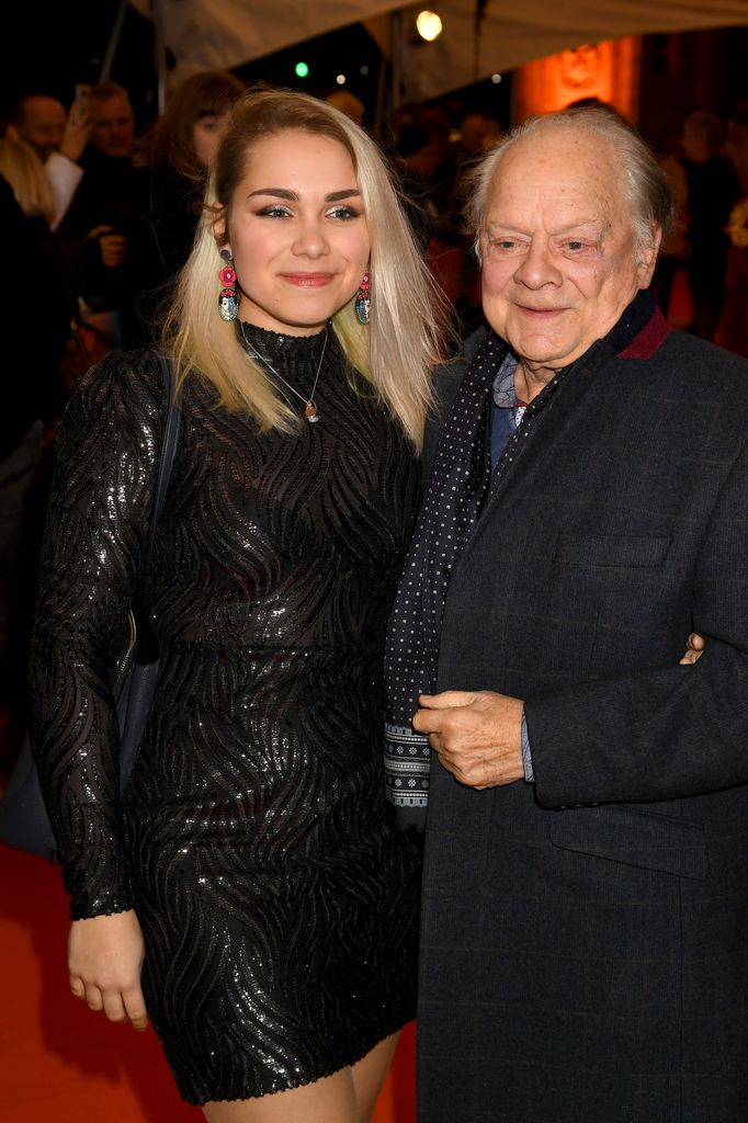 Sophie Mae Jason standing with father Sir David Jason