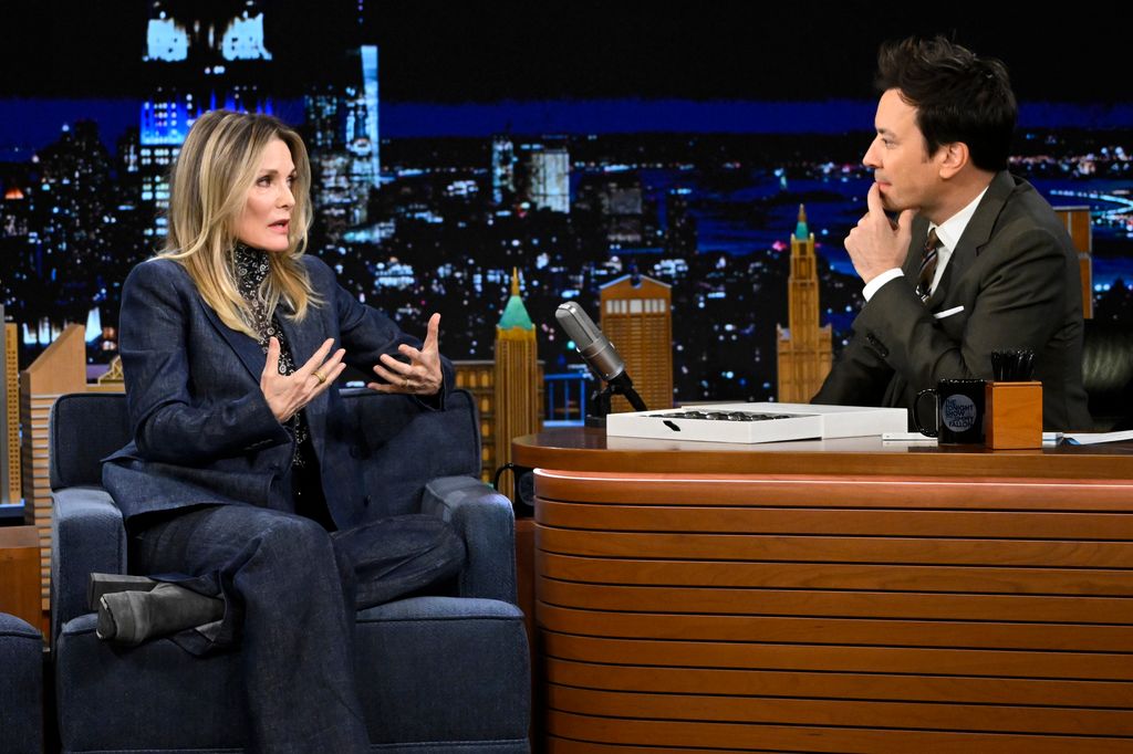 Michelle during an interview with The Tonight Show host Jimmy Fallon