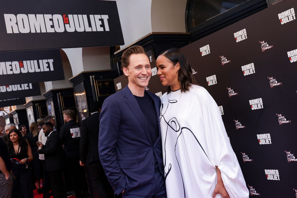 Tom Hiddleston and Zawe Ashton looking loved up on the red carpet