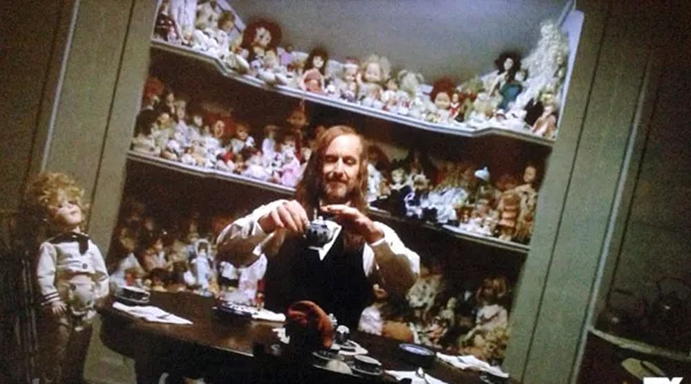 Denis O'Hare plays the mute, doll obsessed butler 'Spalding' in American Horror Story: Coven