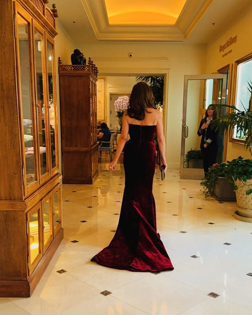 Mariska Hargitay poses for a photo in her gown before the 77th Primetime Emmy Awards, shared on Instagram
