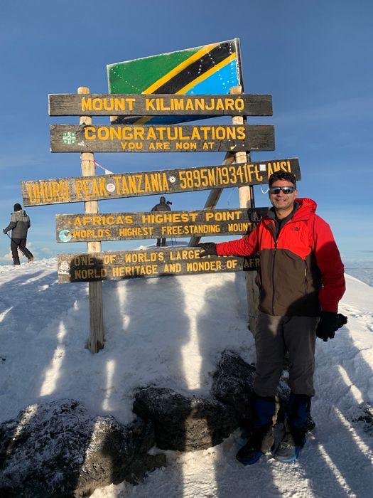 Kilimanjaro was one of Umesh's most challenging hikes