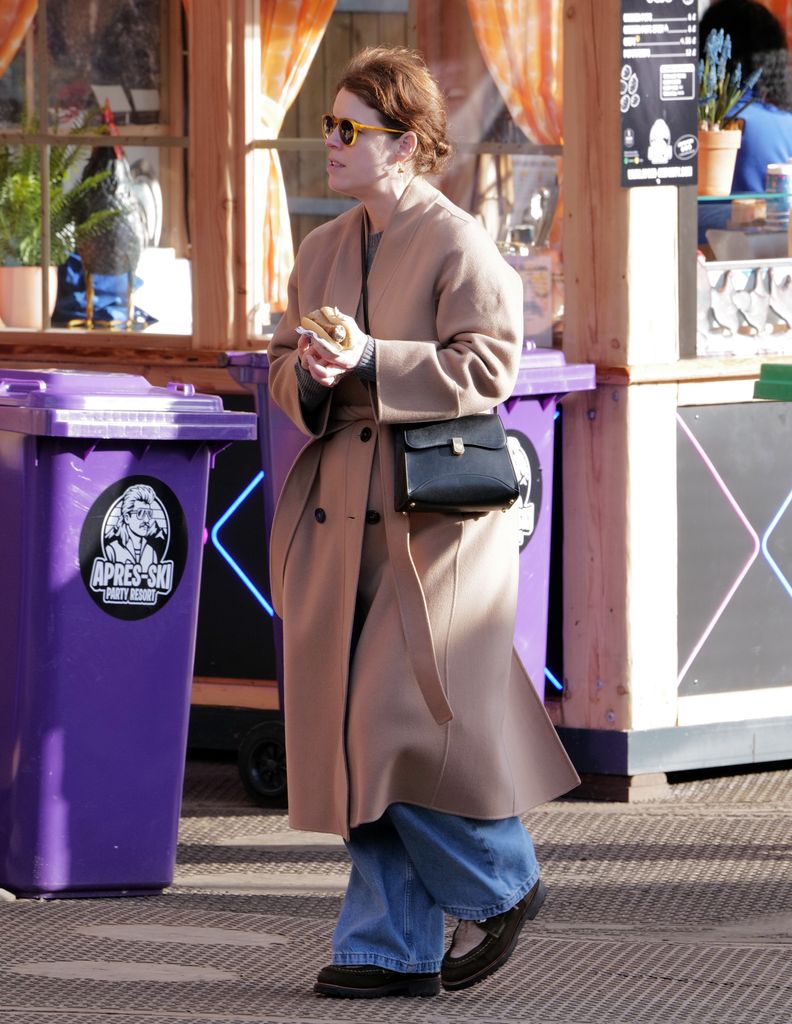 Princess Eugenie takes the family to Hyde parks Winter Wonderland for a fun day on the rides. Eugenie  pulls some funny faces as her friend films her on the childrenâs rides , then treats them to some hot dogs n pizza, followed off by some sweet treats .
Please take advice as to pixelating the childs face prior to publication.