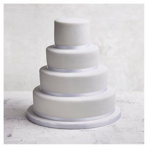 Waitrose Fruit, Golden Sponge & Chocolate Sponge Classic Ribbon Wedding Cake