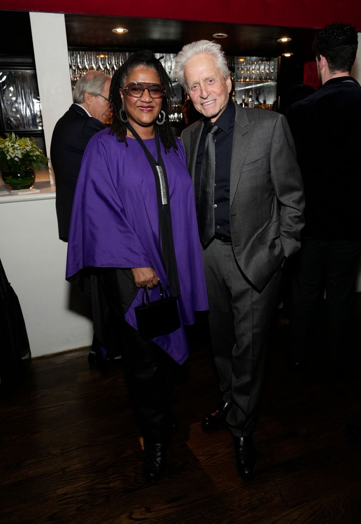 Lynn Nottage and Michael Douglas attend the Eugene O'Neill Theatre Center Hosts The 22nd Monte Cristo Award Honoring Lynn Nottage at Capitale on November 06, 2023 in New York City.