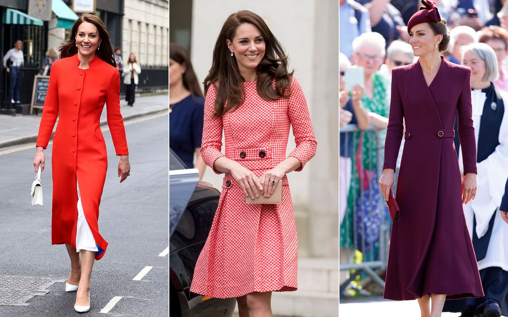 Kate Middleton wearing coats and dresses by Eponine London