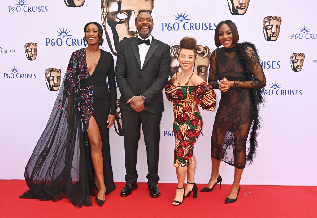 Rochelle Neil, Sir Lenny Henry, Saffron Coomber and Yazmin Belo arrive at the 2023 BAFTA Television Awards 