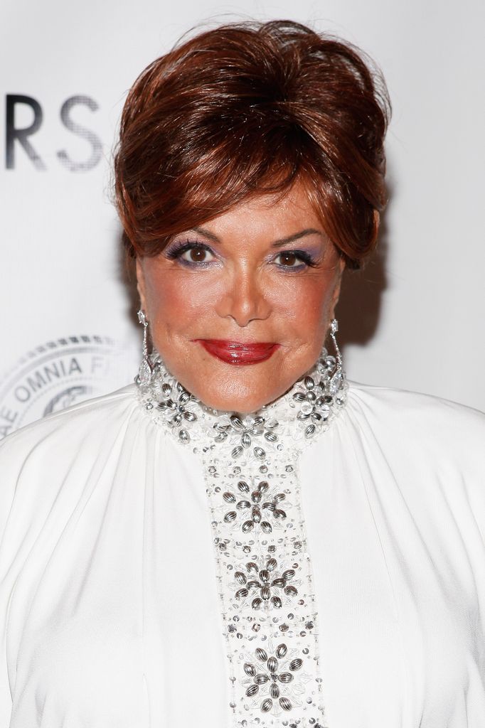 Connie Francis in a white gown