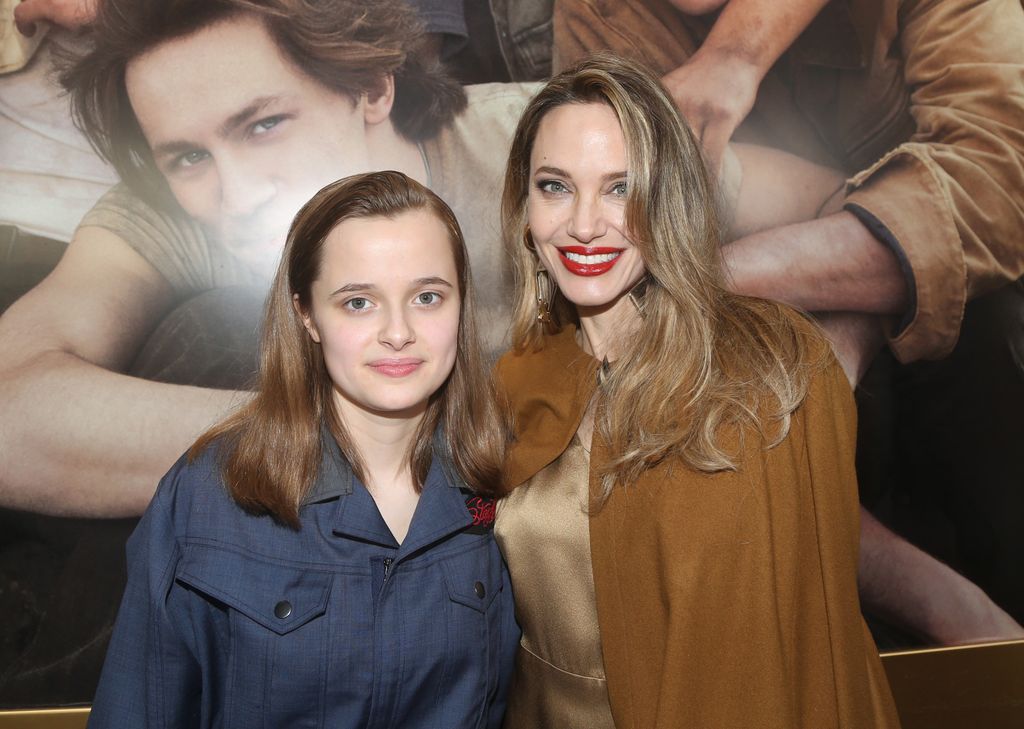 angelina jolie and daughter vivienne the outsiders opening night