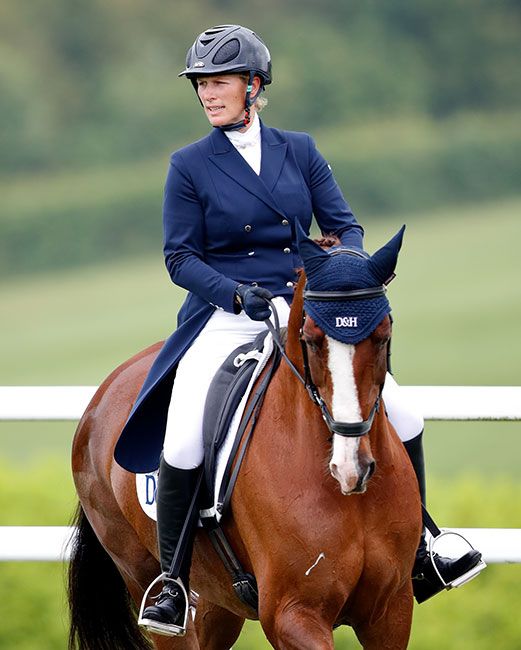 Zara Tindall riding her horse at the Barbury Castle International Horse Trials