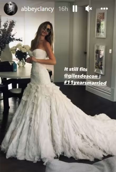 abbey clancy wedding dress post instagram