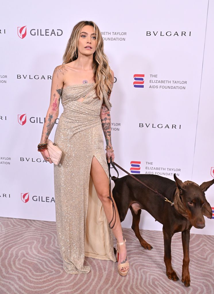 Paris Jackson brings her dog to  The Elizabeth Taylor Ball to End AIDS  in Beverly Hills