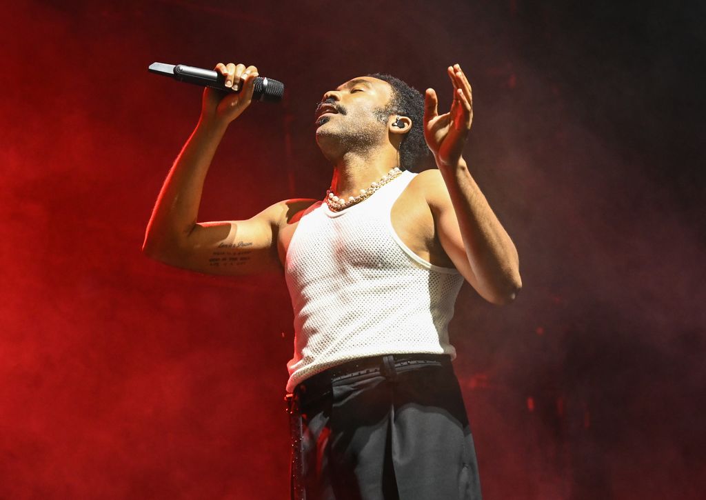 Donald Glover performs onstage at Tyler, The Creator's Camp Flog Gnaw Carnival 2025 Day 1 held at Dodger Stadium on November 22, 2025 in Los Angeles, California.