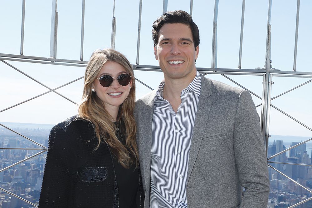 Amanda Dubin with Will Reeve at the Empire State Building where he paid tribute to his parents