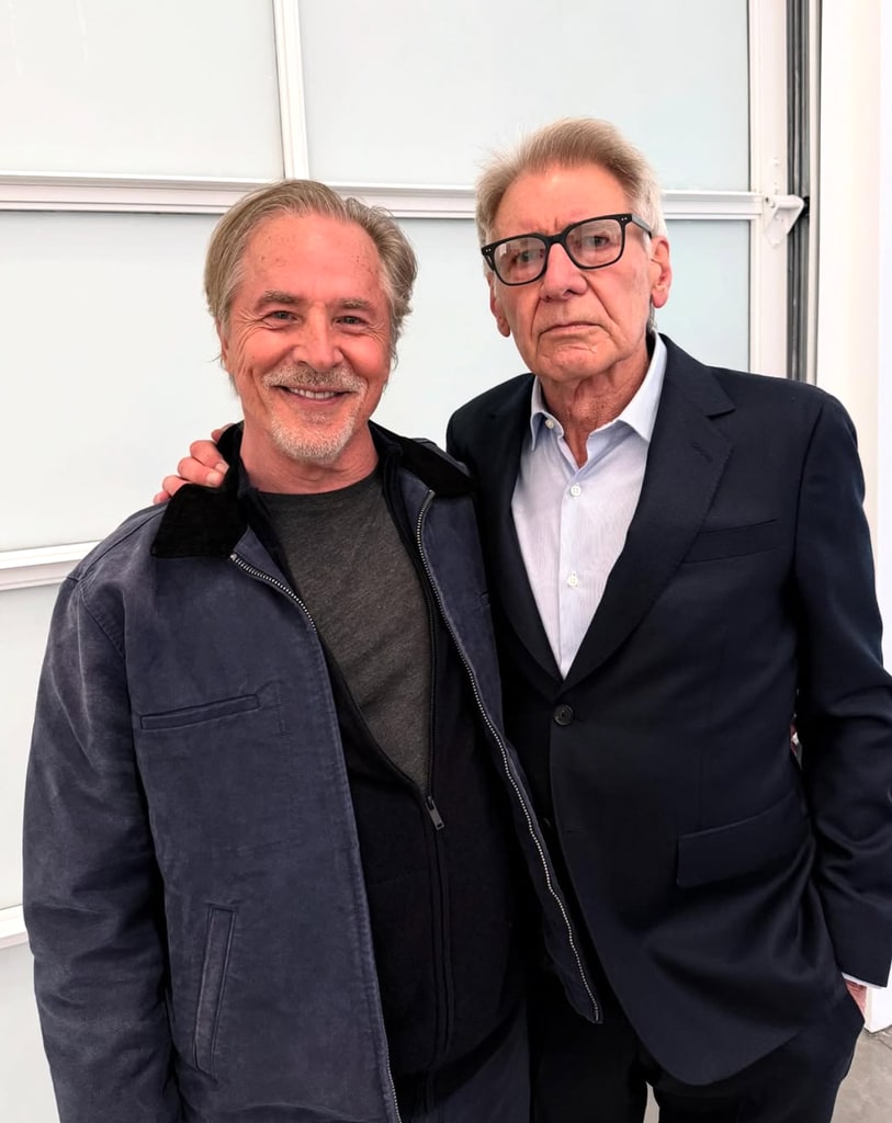 Photo shared by Don Johnson April 2025 featuring Harrison Ford