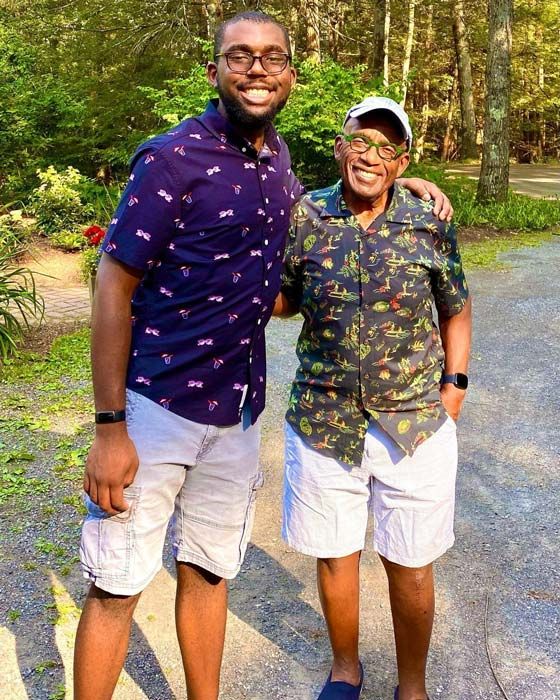 al roker poses with son will