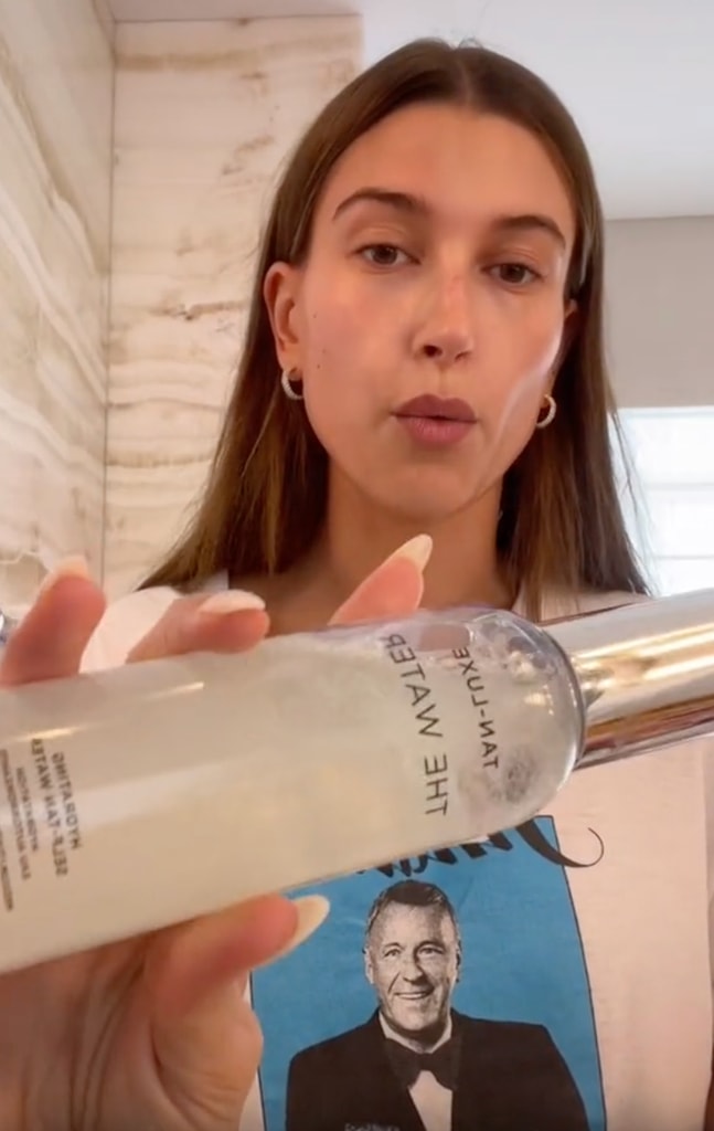 Hailey shared her love of Tan-Luxe on Tik-Tok