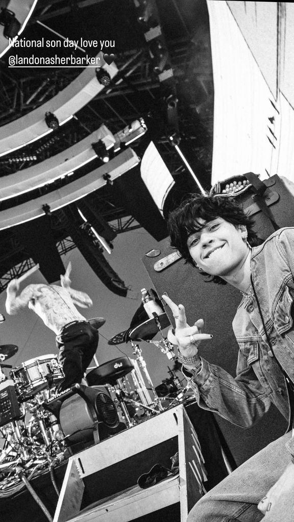 Travis Barker shows support for son Landon on National Son's Day