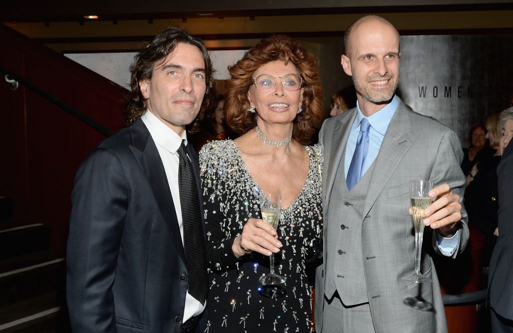 Conductor Carlo Ponti, honoree Sophia Loren and director Edoardo Ponti attend the special tribute to Sophia Loren during the AFI FEST 2014