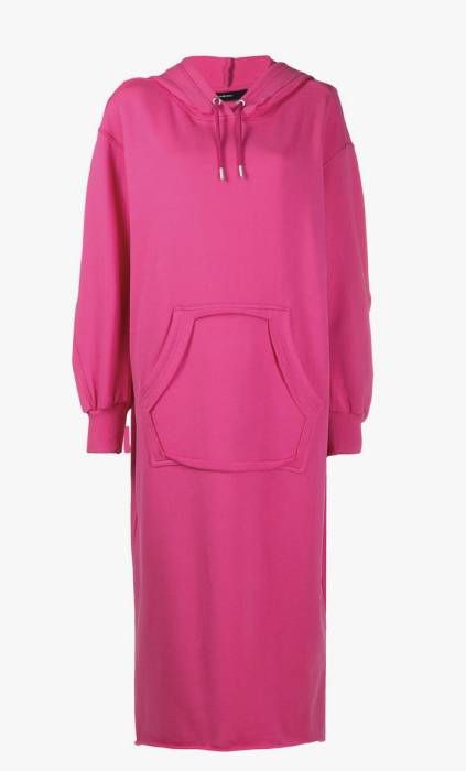 pink hooded dress