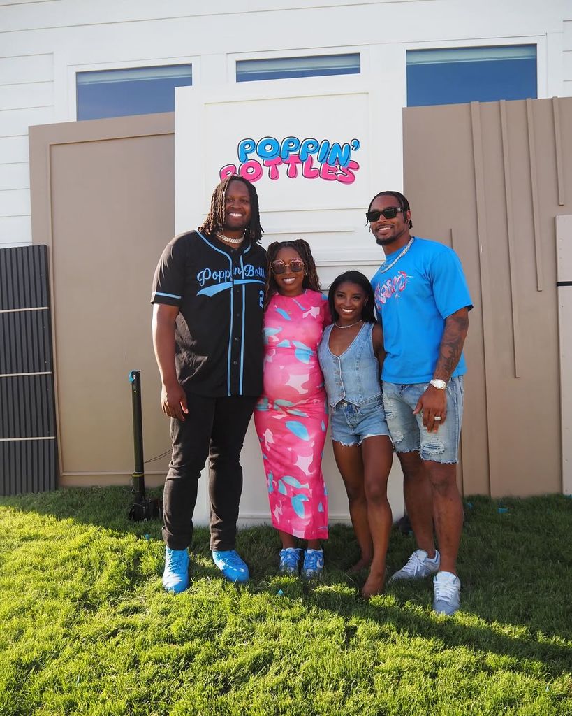 Simone Biles celebrates baby news in the family beside Jonathan Owens with latest photos