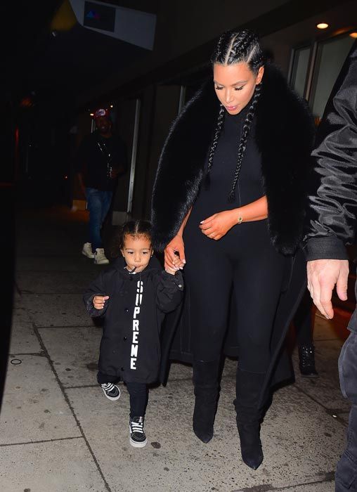 Kim Kardashian and North West fly to New York to support Kanye | HELLO!