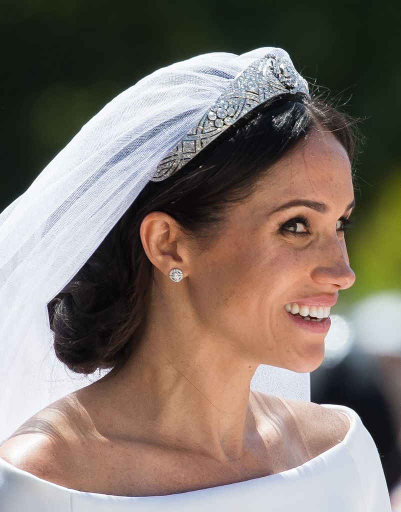Meghan Markle's freckles were on show on her wedding day