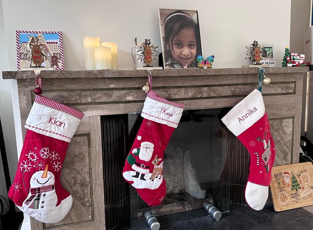 stockings on mantlepiece 