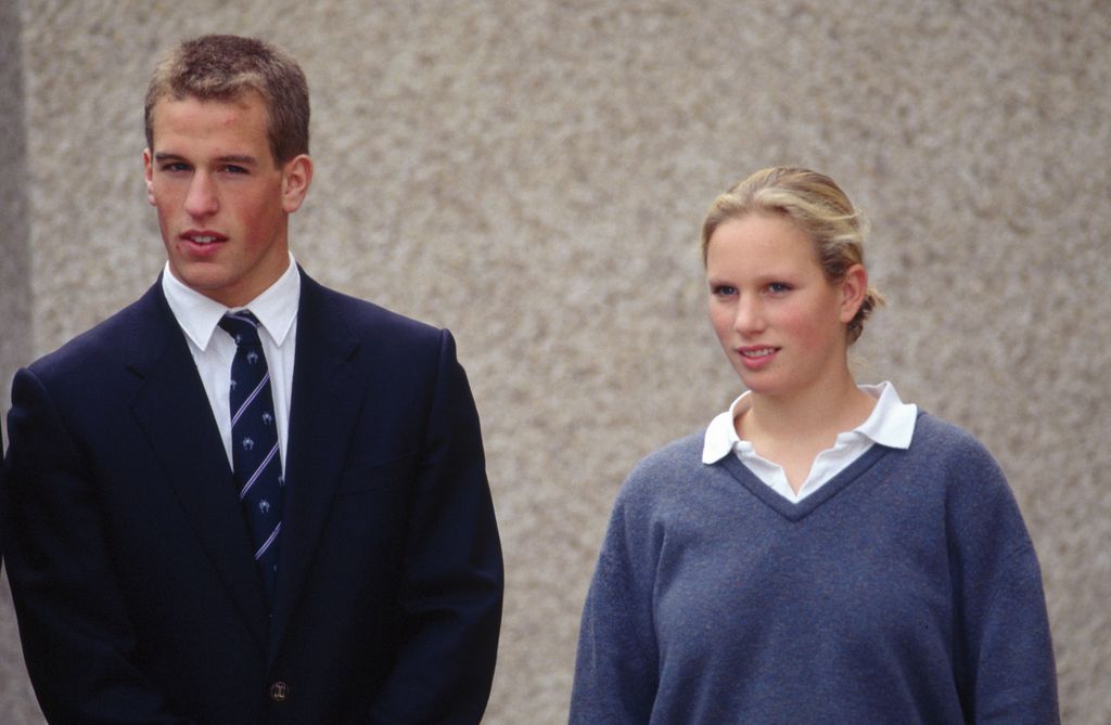 Peter Phillips and Zara Tindall at Gordonstoun in 1990