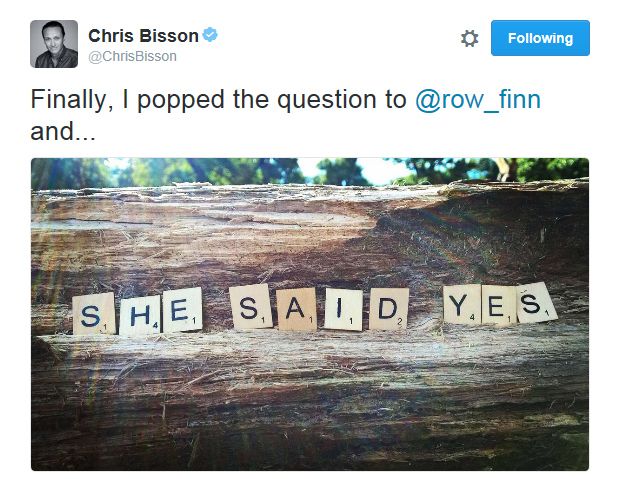 Chris Bisson announces engagement