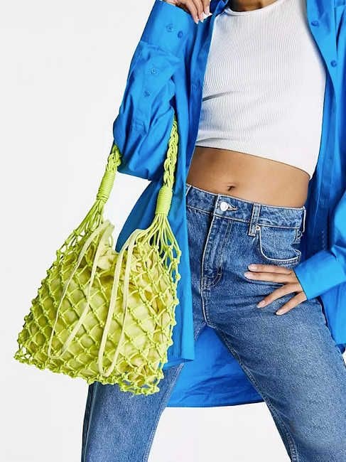 best straw bag for summer 2022 topshop asos green neon