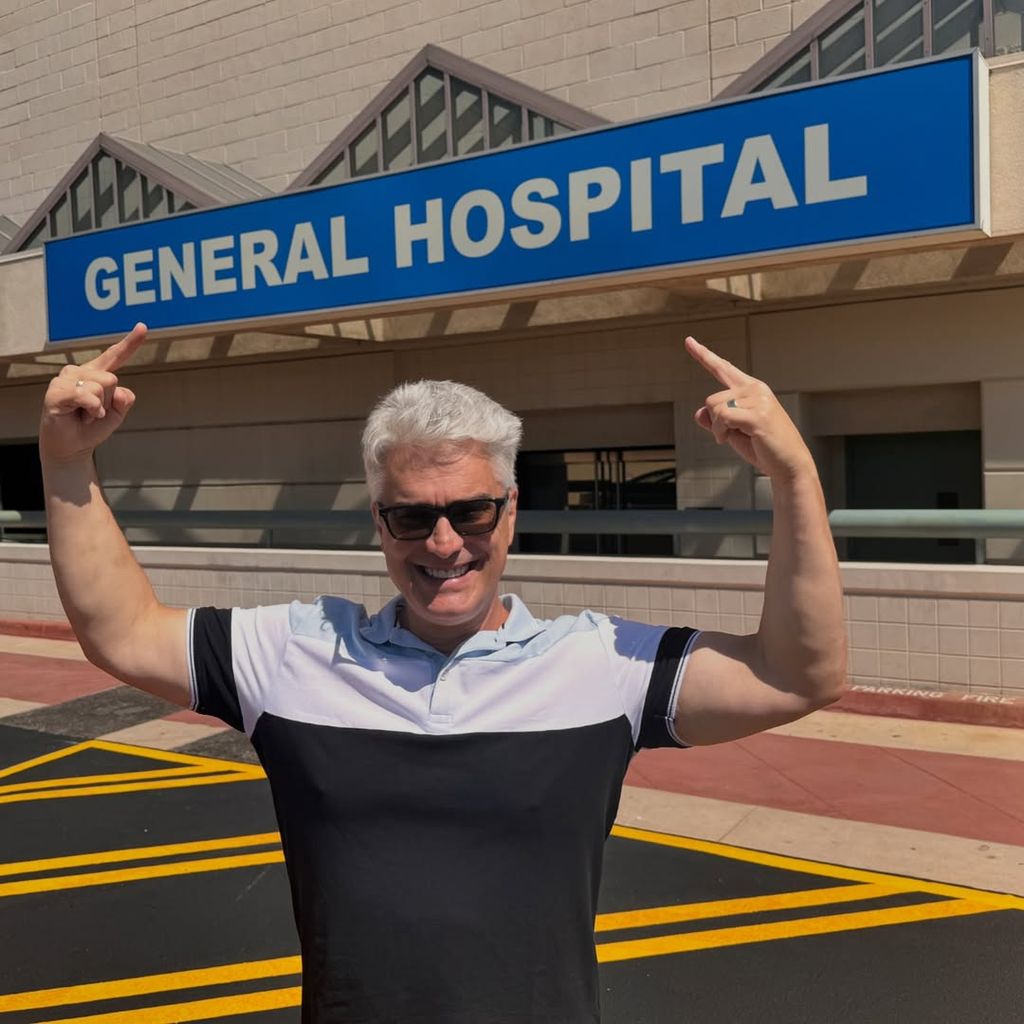 Rick standing outside General Hospital set