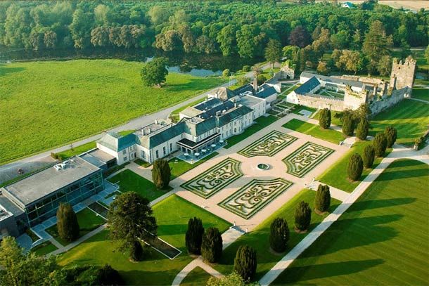 Kim Kardashian and Kanye West are reportedly honeymooning at the five-star Castlemartyr resort in the Irish countryside 