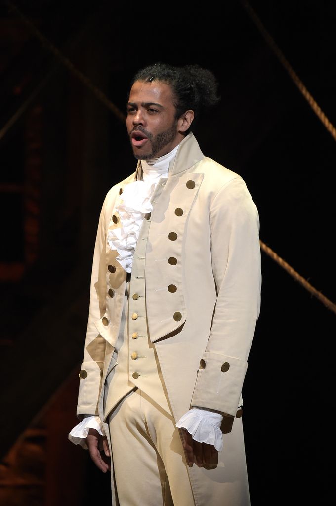 Daveed Diggs on stage during "Hamilton" GRAMMY performance
