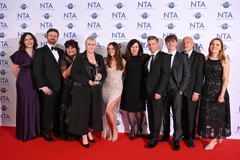 The cast and crew of Happy Valley accept their NTA at London's O2 Arena