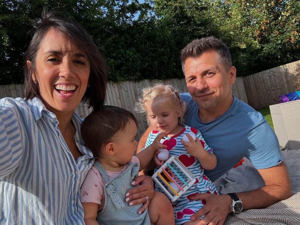 Janette manrara and Pasha kovalev with their kids