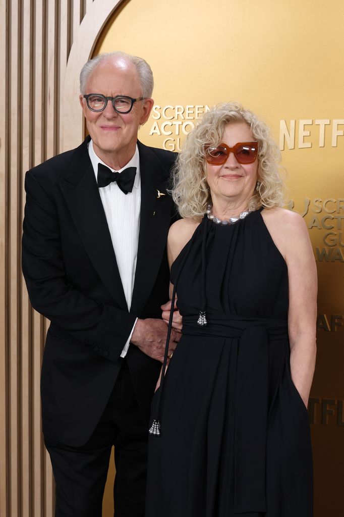 John Lithgow and Mary Yeager Lithgow attend the 31st Annual Screen Actors Guild Awards at Shrine Auditorium and Expo Hall on February 23, 2025 in Los Angeles, California