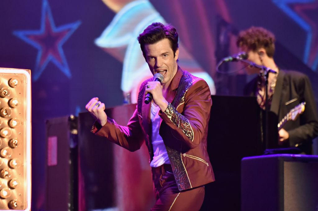 Brandon Flowers of The Killers performs on What Stage during day 4 of the 2018 Bonnaroo Arts And Music Festival