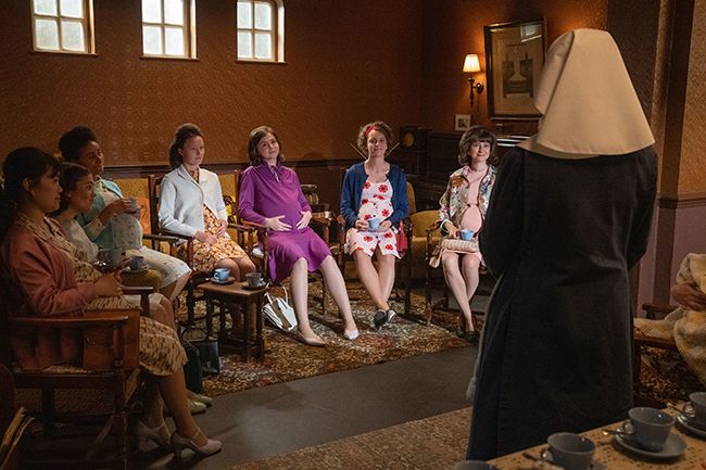 Still of mother and baby group in Call the Midwife