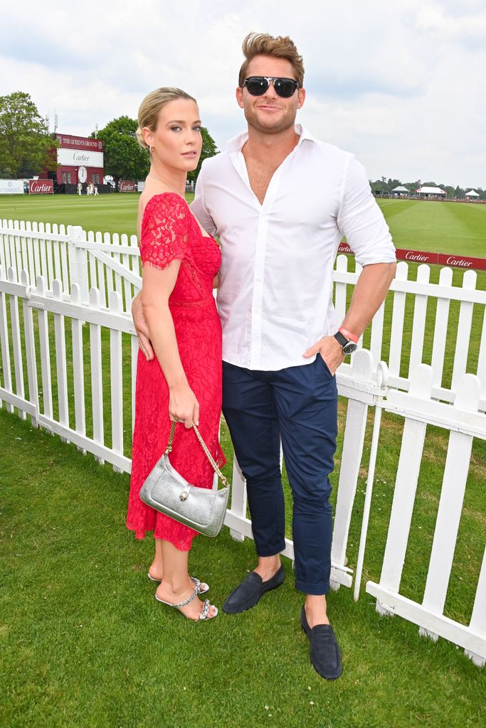 Lady Amelia Spencer and Greg Mallett on a polo field