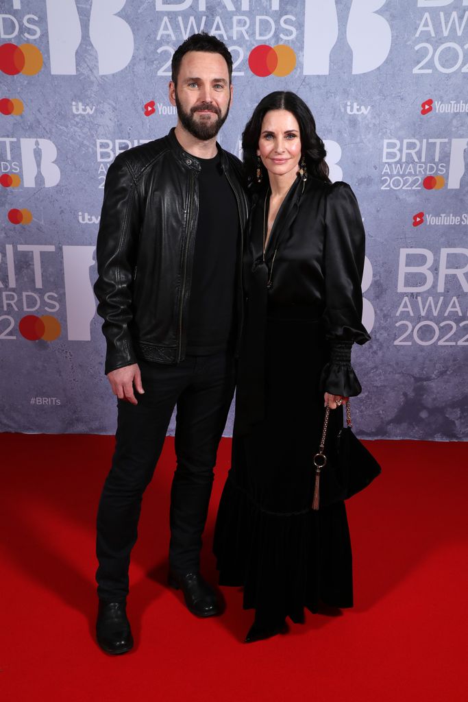 Johnny McDaid and Courteney Cox attend The BRIT Awards 2022